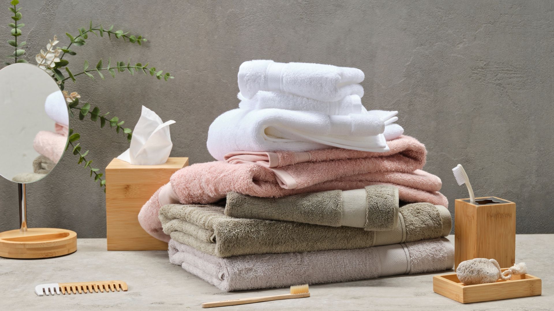 Towels in a bathroom setting